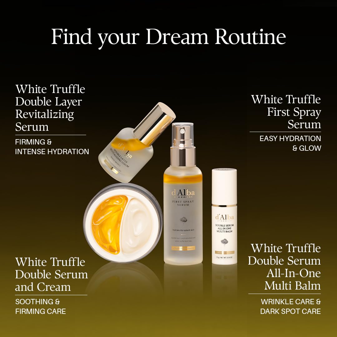 d'alba Piedmont White Truffle Double Serum All-in-one Multi Balm, Stick Balm, Vegan Skincare with Vitamin C and Vegan Collagen, 3-in-1 Anti Wrinkle, Eye Treatment, Dark Spot Remover - FENGGESTORE20