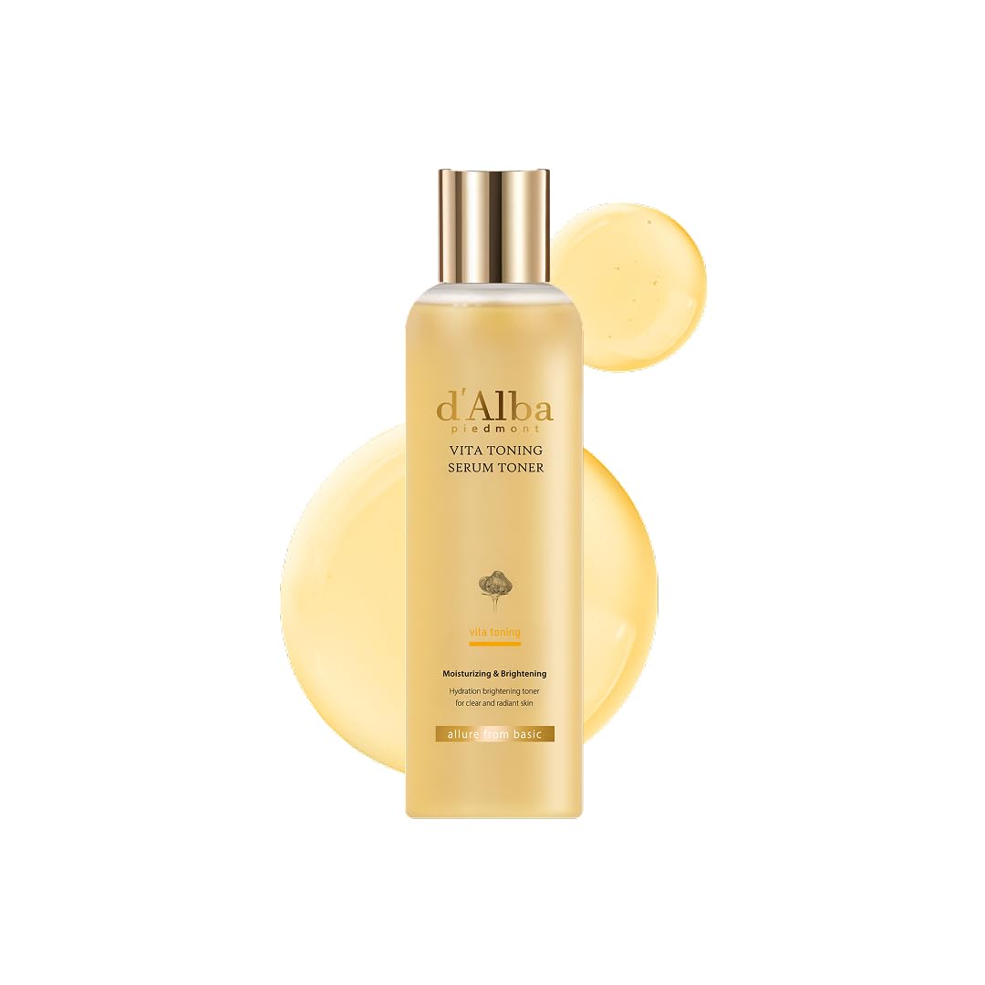 d'alba Piedmont White Truffle Vita Toning Serum Toner, Glass Skin with Double Vitamin Skincare, Face Moisturizer, (6.09 fl. oz) - FENGGESTORE20