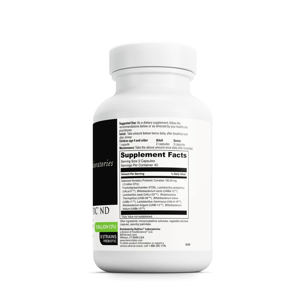DAVINCI Labs Mega Probiotic ND - Non-Dairy Probiotic Supplement Supports Gut, Digestive & Brain Health* - Gut Health Support Supplement - FENGGESTORE20
