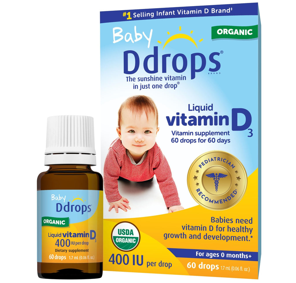 Ddrops Baby 400 IU, Vitamin D, 60 Drops 1.7mL (0.06 Fl. Oz (Pack of 1)) - FENGGESTORE20
