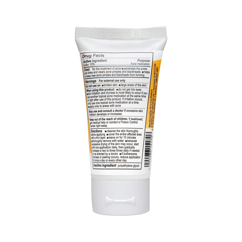 De La Cruz Sulfur Ointment - Cystic Acne Treatment for Face and Body - Daily 10 Min Spot Treatment Mask - Safe and Effective Game Changing Hormonal Acne - FENGGESTORE20