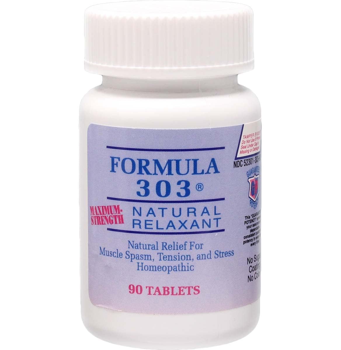 Dee CEE Labs Formula 303 Maximum Strength Tablets, 90 Tablets; All-Natural containing Magnesium for Sore Muscles - FENGGESTORE20