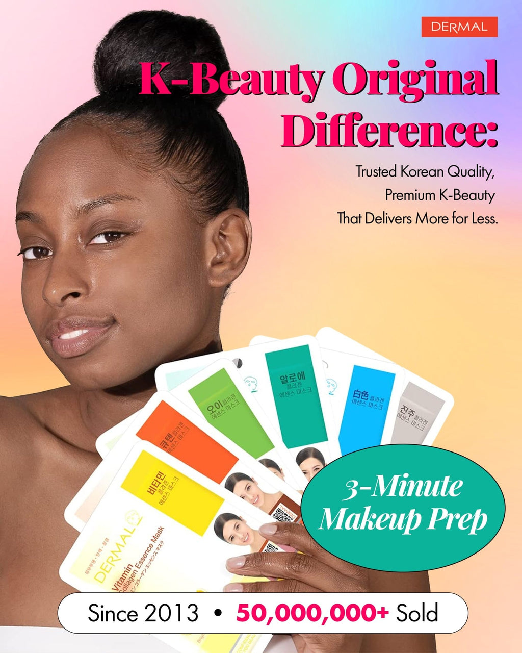 DERMAL 24 Combo Pack Made in Korea Facial Mask – 20+ Years of K-Beauty Experience, - FENGGESTORE20