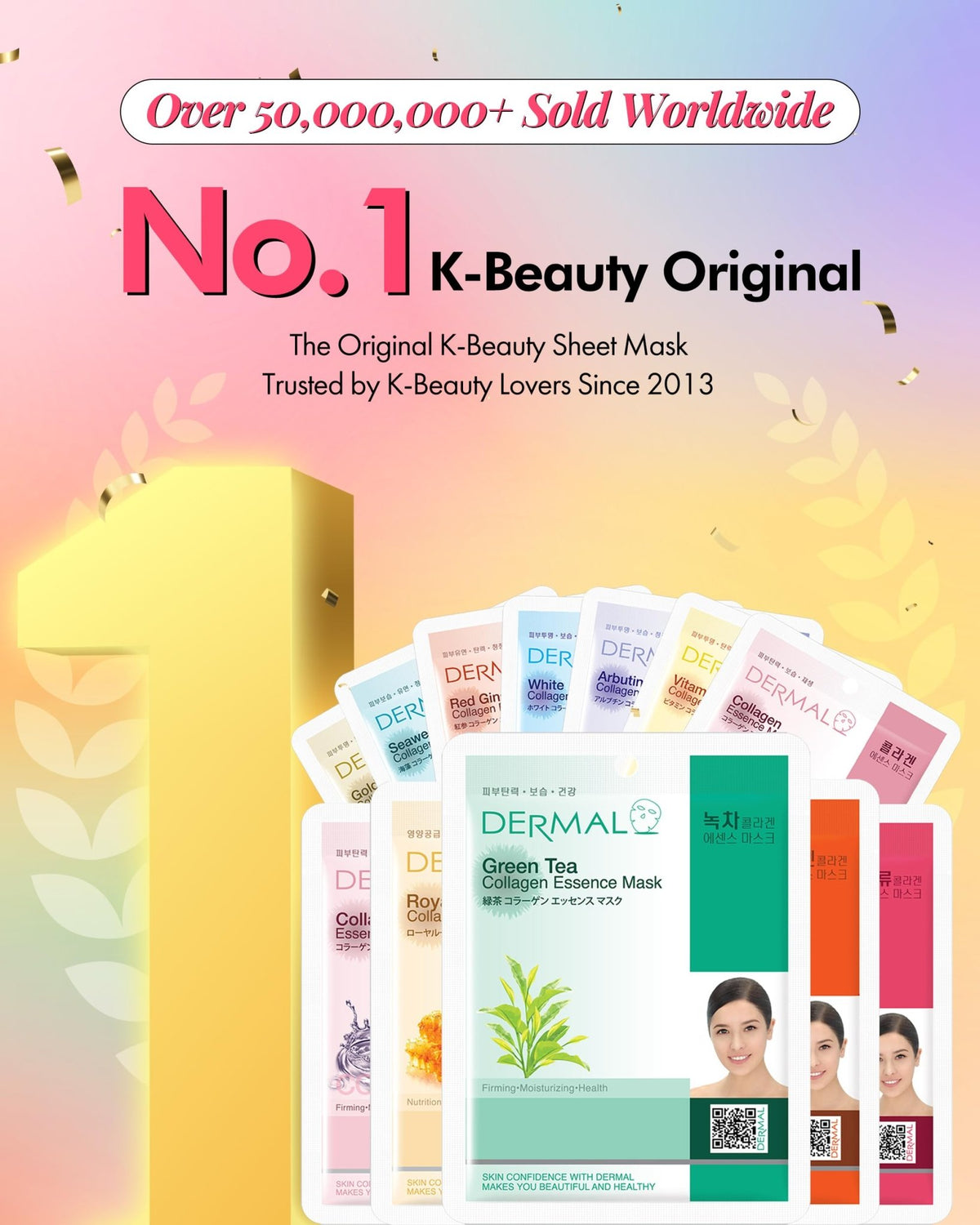 DERMAL 24 Combo Pack Made in Korea Facial Mask – 20+ Years of K-Beauty Experience, - FENGGESTORE20
