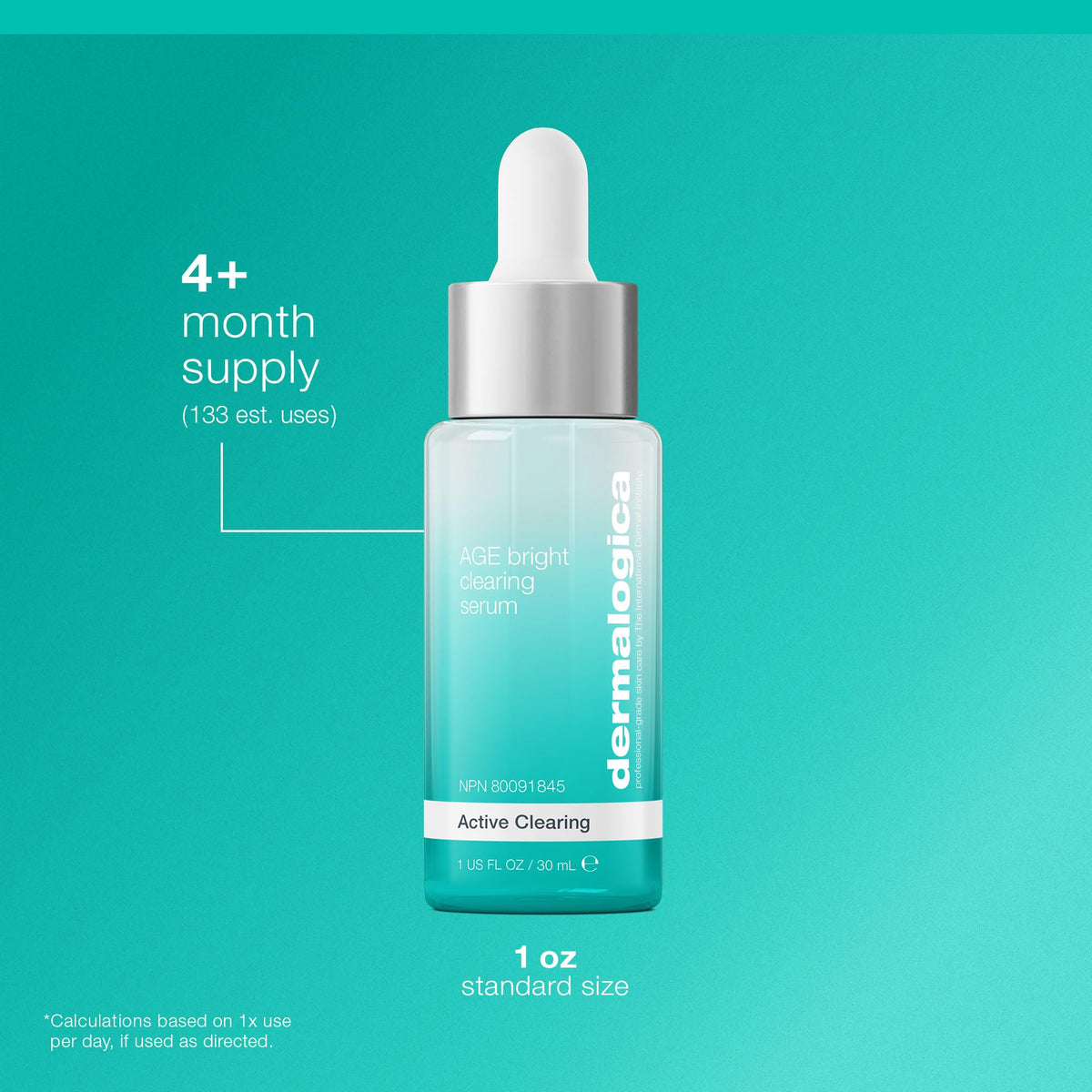 Dermalogica Age Bright Clearing Serum (1 Fl Oz) Anti-Aging Face Serum with Salicylic Acid - Promotes Smoother, Clearer, Brighter, and More Even Skin - FENGGESTORE20