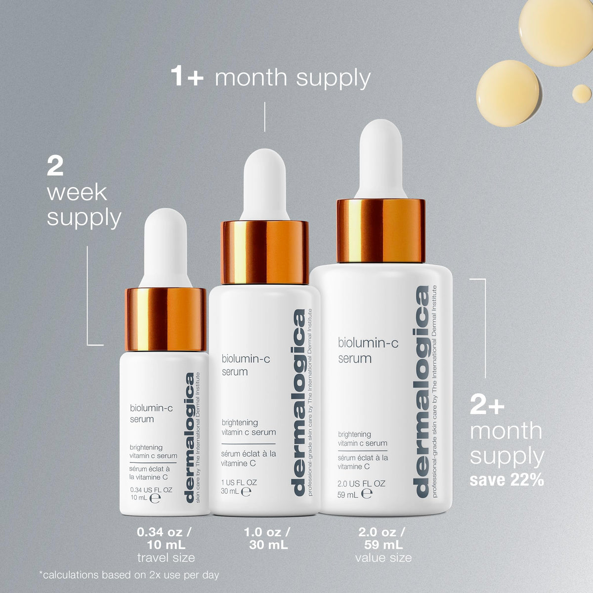 Dermalogica Biolumin-C Serum, Vitamin C Dark Spot Serum for Face with Peptide and AHA - Exfoliates and Reduces Sign of Skin Aging, 1 Fl Oz - FENGGESTORE20
