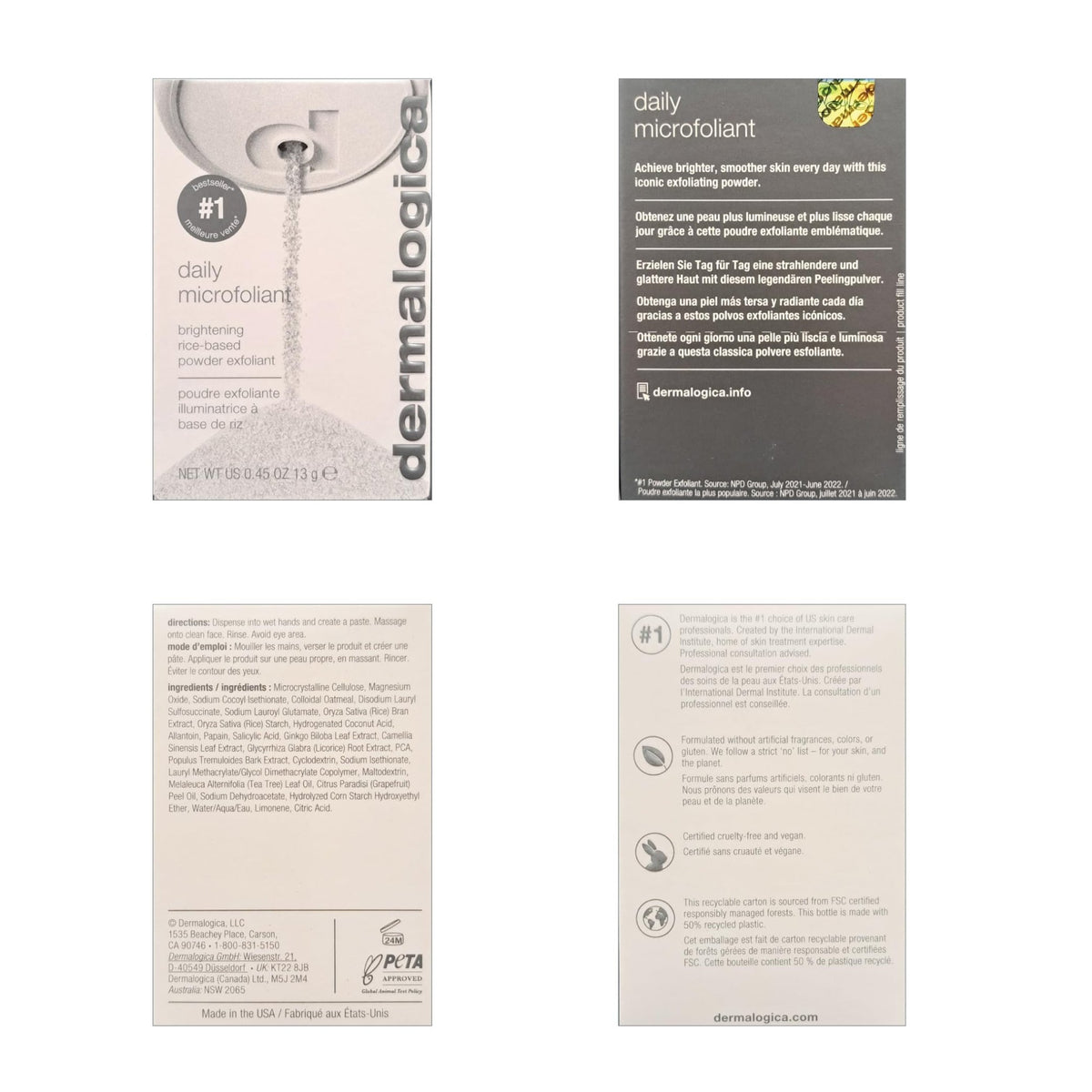 Dermalogica Daily Microfoliant, Face Exfoliator Scrub Powder with Salicylic Acid and Papaya - FENGGESTORE20
