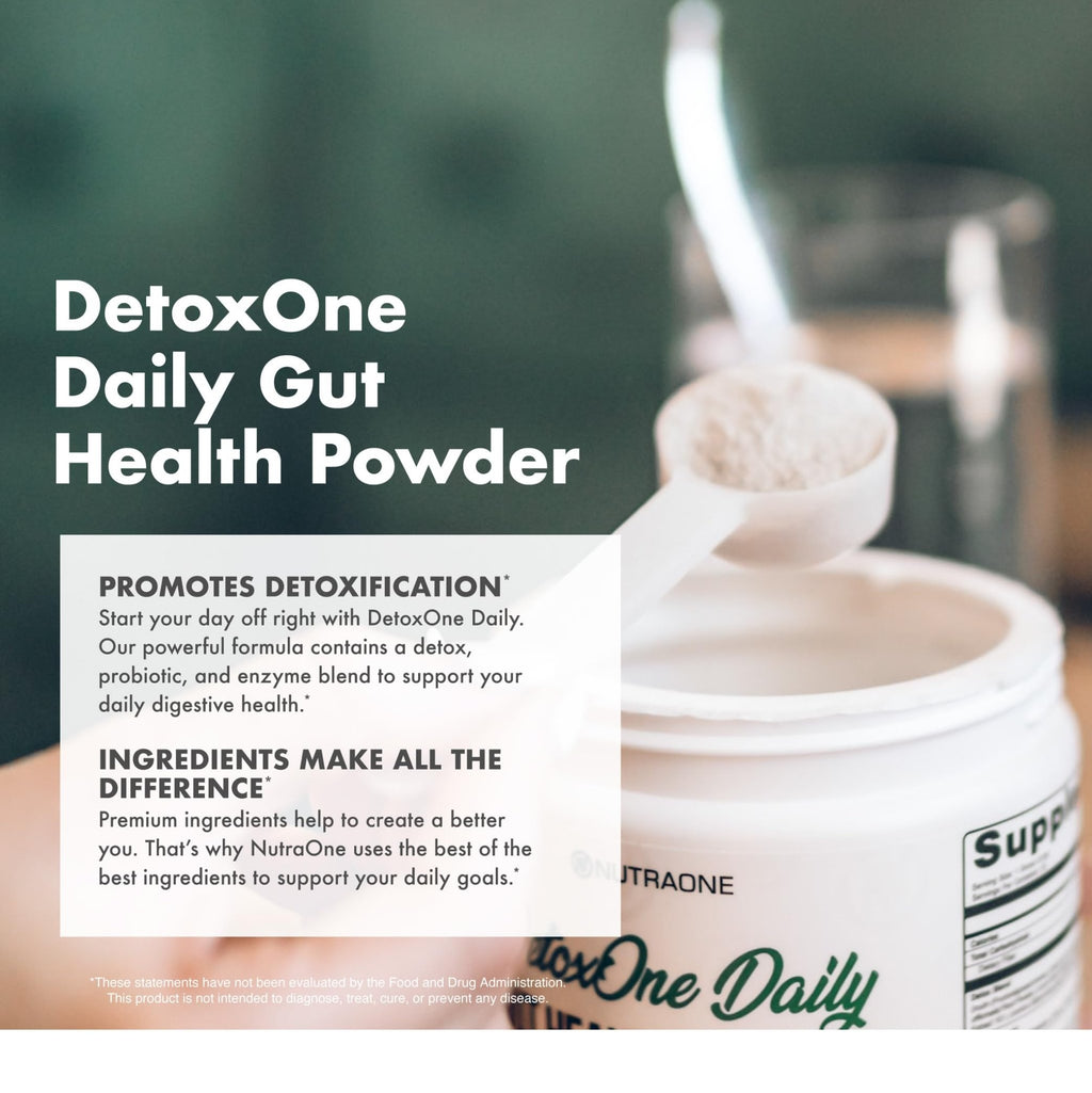 DetoxOne Daily Gut Health Powder* | Supports Normal/Healthy Digestive Function*| Promotes Detoxification*| Boost Energy & Improves Nutrient Absorption* - FENGGESTORE20