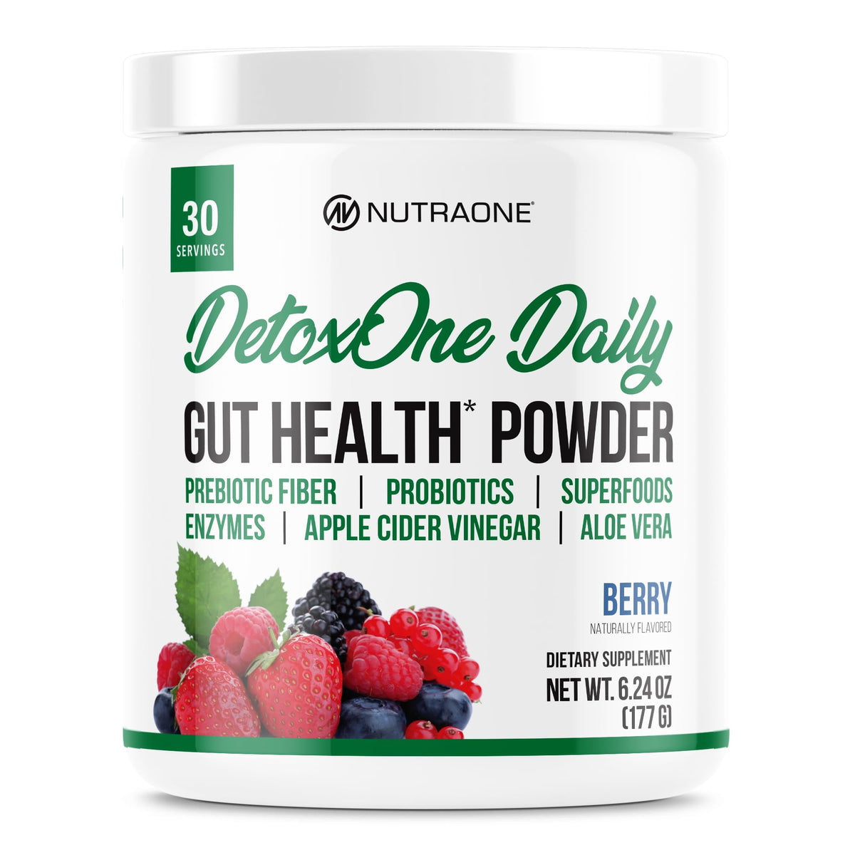 DetoxOne Daily Gut Health Powder* | Supports Normal/Healthy Digestive Function*| Promotes Detoxification*| Boost Energy & Improves Nutrient Absorption* - FENGGESTORE20