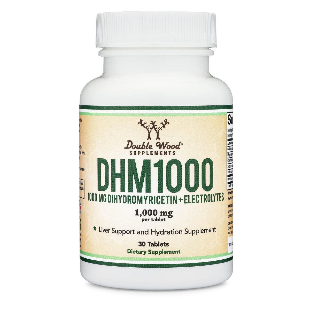 DHM1000 Dihydromyricetin (DHM) Tablets - Most Powerful DHM Supplement on The Market - 1,000mg per Capsule (30 Count) Enhanced with Electrolytes - FENGGESTORE20