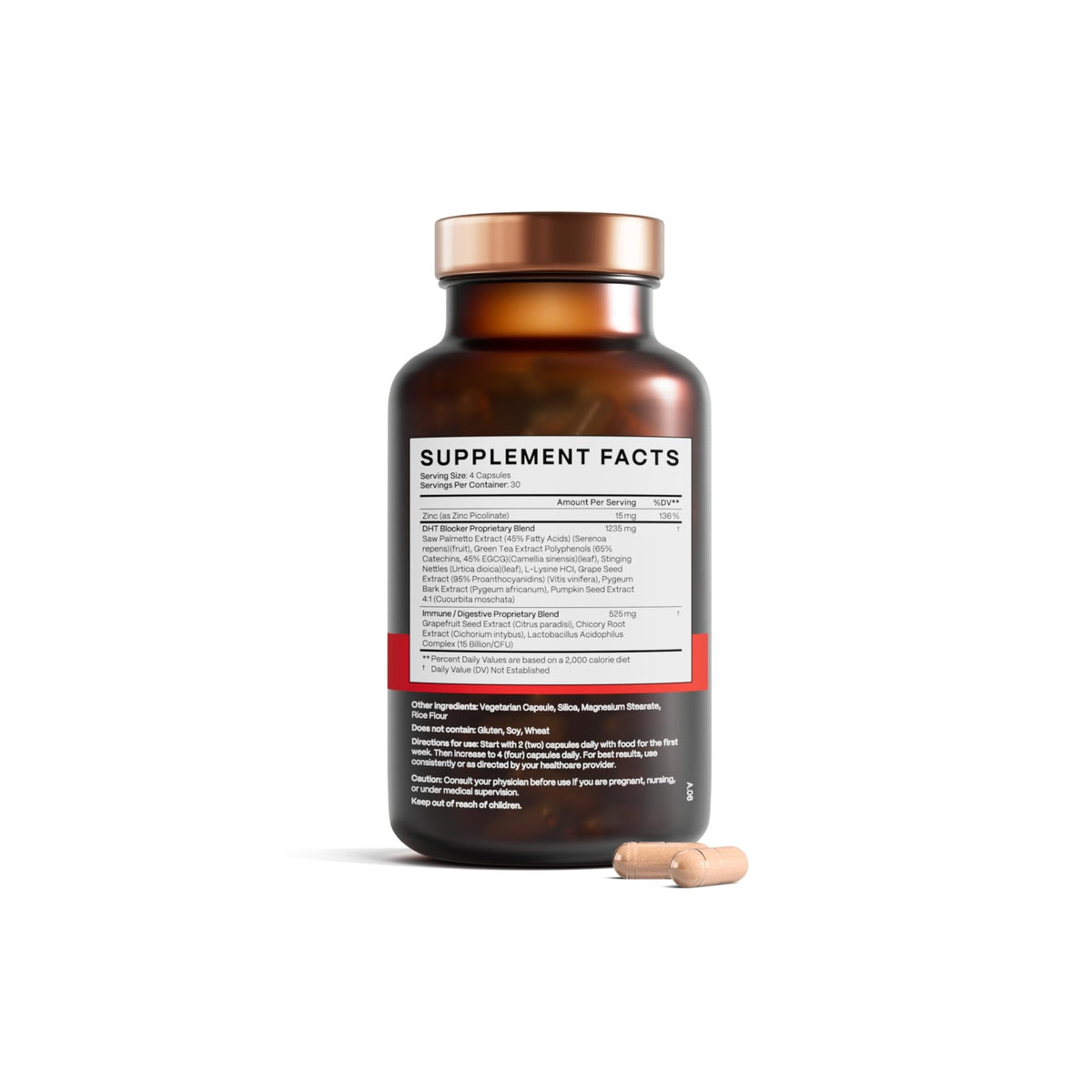 DHT Blocker - Hair Growth Supplement for Genetic Thinning for Men and Women | Approved* by American Hair Loss Association | Guaranteed, Backed by 20 Years - FENGGESTORE20