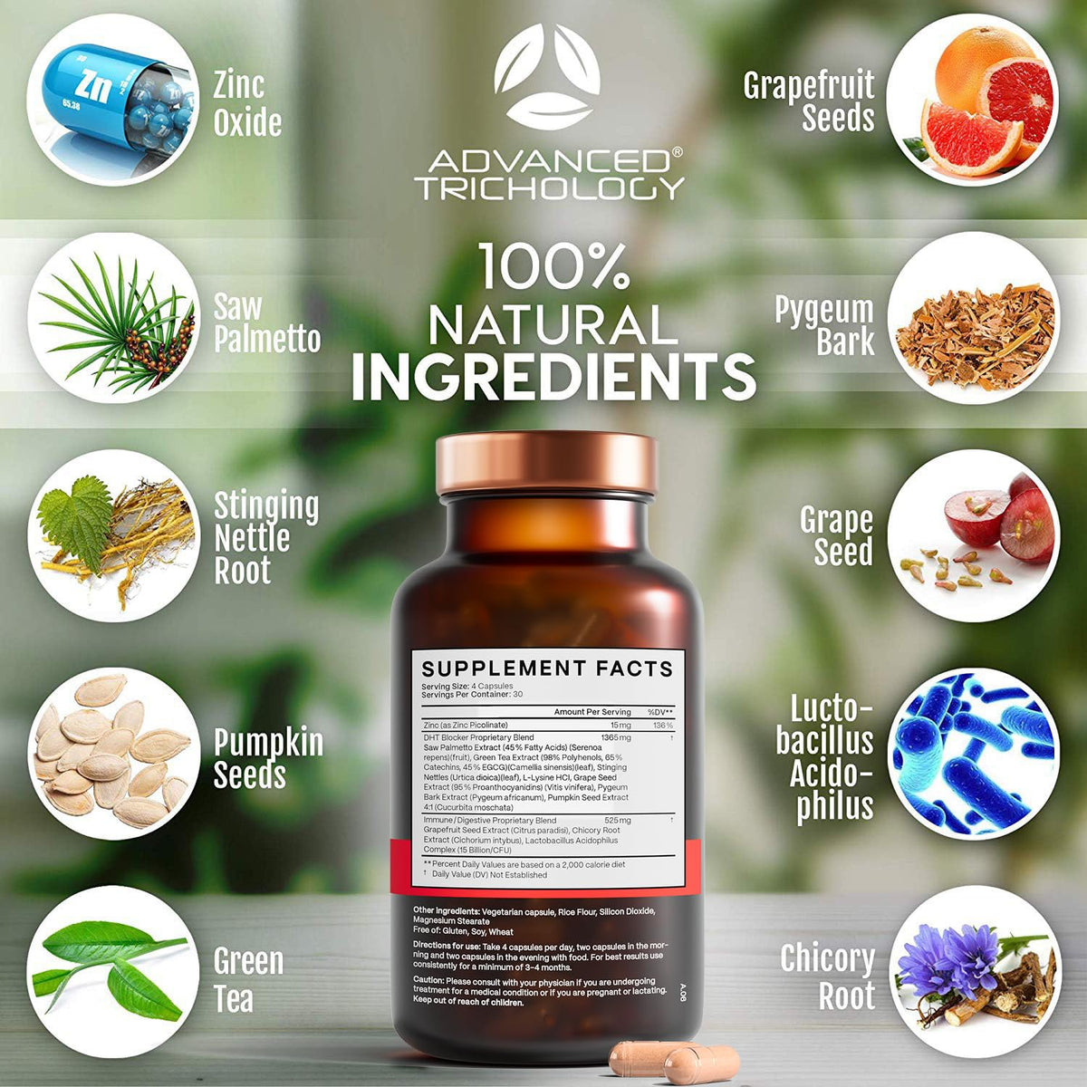 DHT Blocker - Hair Growth Supplement for Genetic Thinning for Men and Women | Approved* by American Hair Loss Association | Guaranteed, Backed by 20 Years - FENGGESTORE20