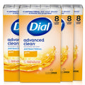 Dial Antibacterial Deodorant Bar Soap, Advanced Clean Gold, 4 Oz, 32 Bars, Round the Clock Odor Protection - FENGGESTORE20