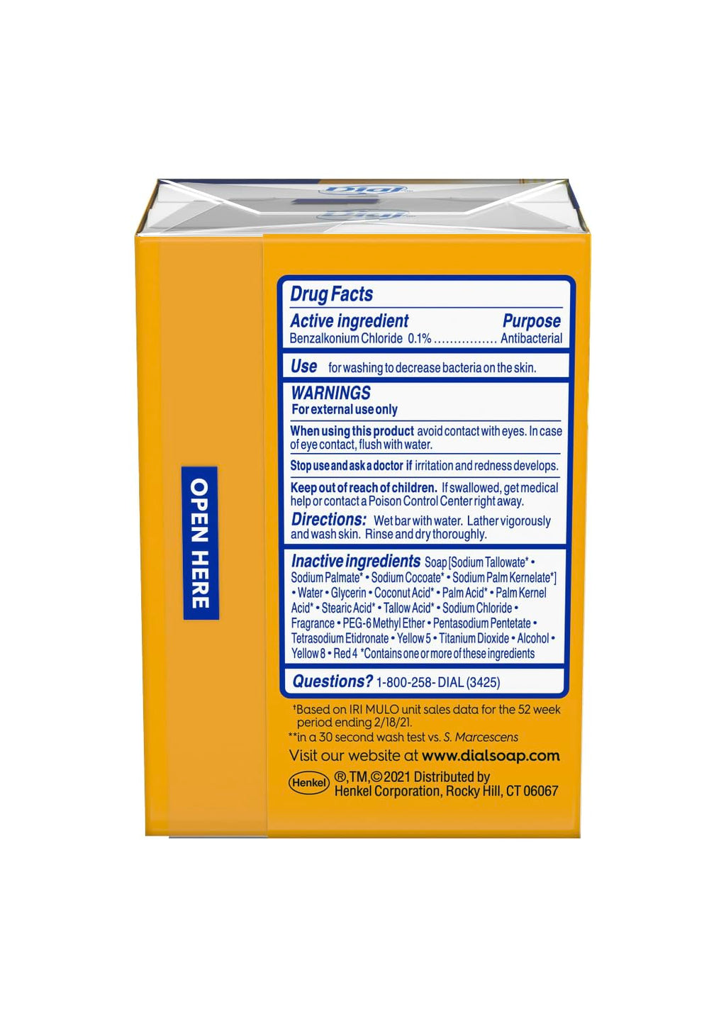 Dial Gold Antibacterial Deodorant Soap, 2 Pack, Total Net Wt 6.4 oz - FENGGESTORE20