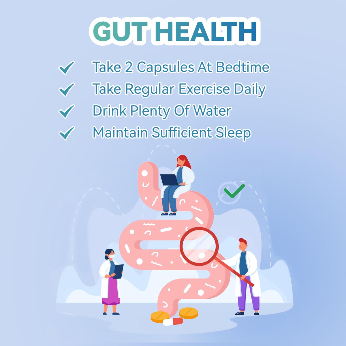 DIATMOON Gut Cleanse Capsules, Gut and Colon Support, Detox & Cleanse, for 15 Days, Non-GMOs, Non-Gluten, Vegan, Colon Cleanse Supplement, 30 Count - FENGGESTORE20