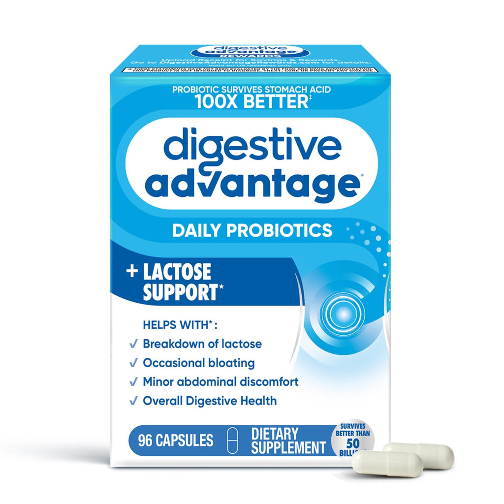 Digestive Advantage Lactose Defense Capsules (96 Count In A Box), Helps Breaks Down Lactose and Defend Against Digestive Upset - FENGGESTORE20