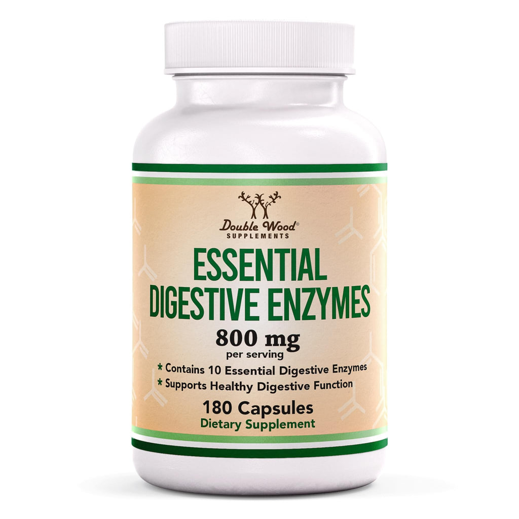 Digestive Enzymes - 800mg Blend of All 10 Most Essential Digestive and Pancreatic Enzymes (Amylase, Lipase, Bromelain, Lactase, Papain, Protease - FENGGESTORE20