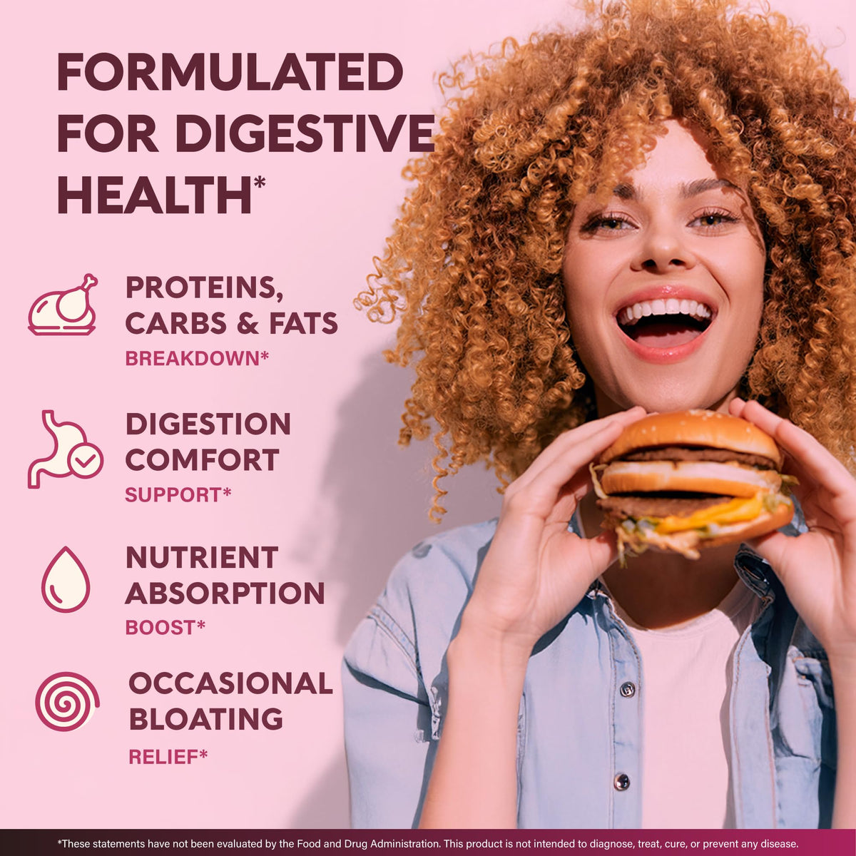 Digestive Enzymes for Women - Multi Digestive Enzymes | Papaya | Bromelain | Probiotic & Prebiotics - Gut & Digestion Support, Bloating Relief - Vegan, Lab Tested - FENGGESTORE20