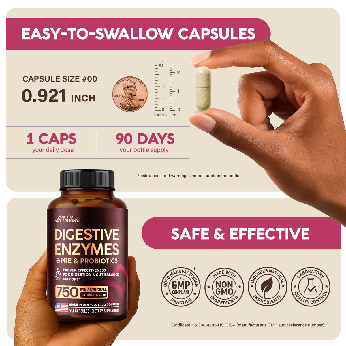 Digestive Enzymes for Women - Multi Digestive Enzymes | Papaya | Bromelain | Probiotic & Prebiotics - Gut & Digestion Support, Bloating Relief - Vegan, Lab Tested - FENGGESTORE20