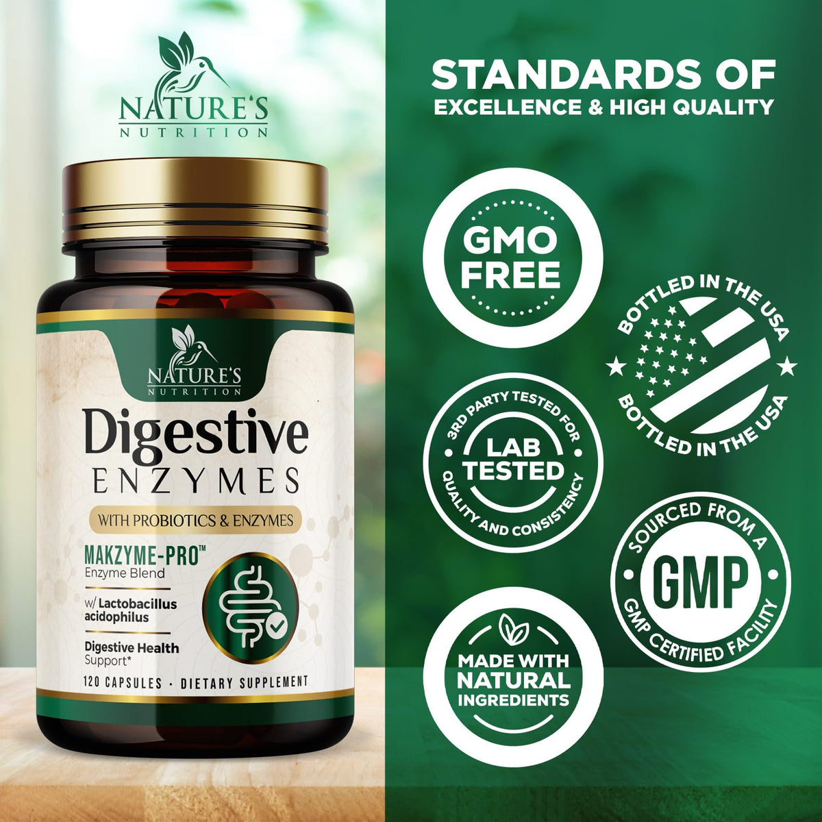 Digestive Enzymes - Super Digestive Multi Enzyme Complex for Bloating & Gut Health Support with Bromelain, Papain, Probiotics & Prebiotics - Digestion Health - FENGGESTORE20