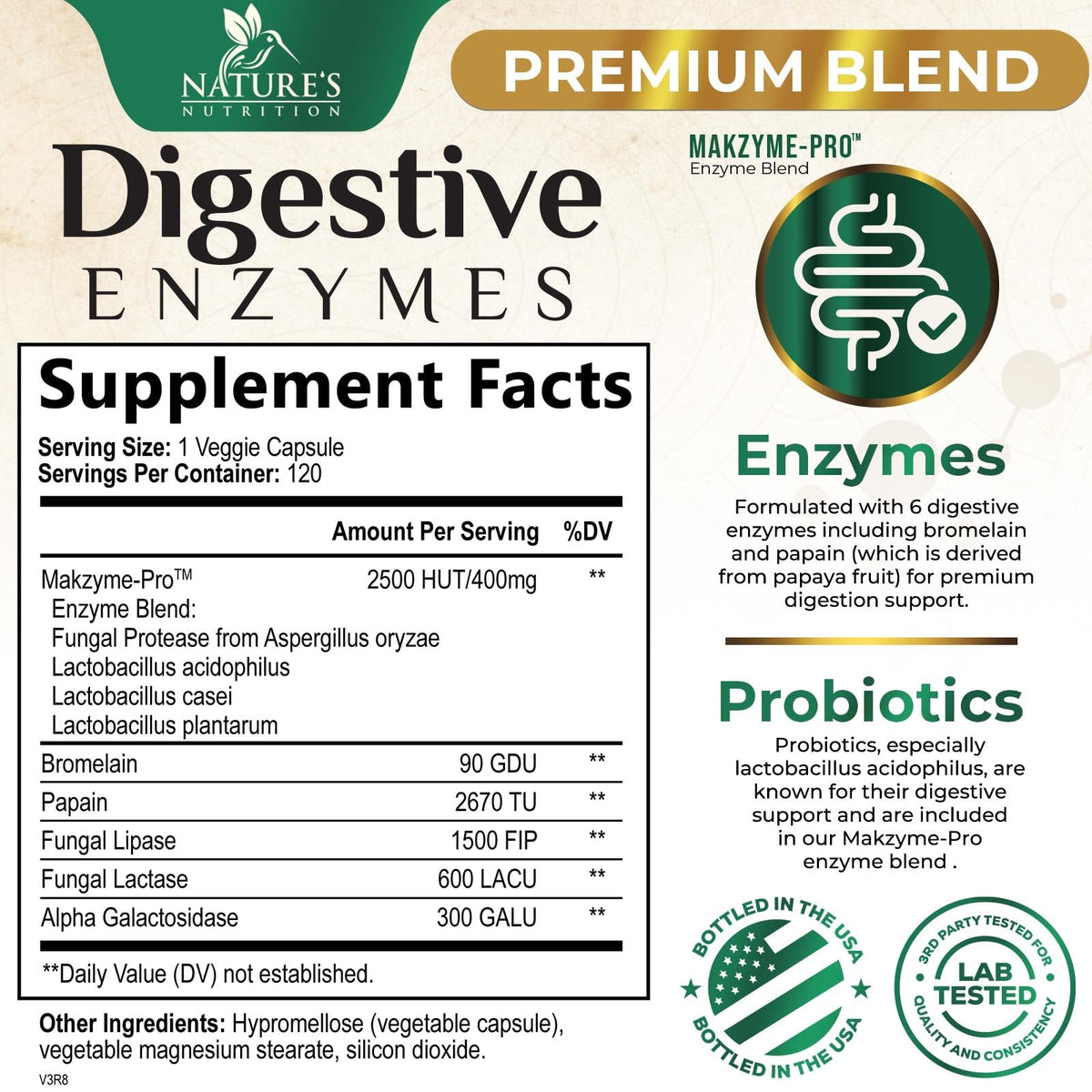 Digestive Enzymes - Super Digestive Multi Enzyme Complex for Bloating & Gut Health Support with Bromelain, Papain, Probiotics & Prebiotics - Digestion Health - FENGGESTORE20