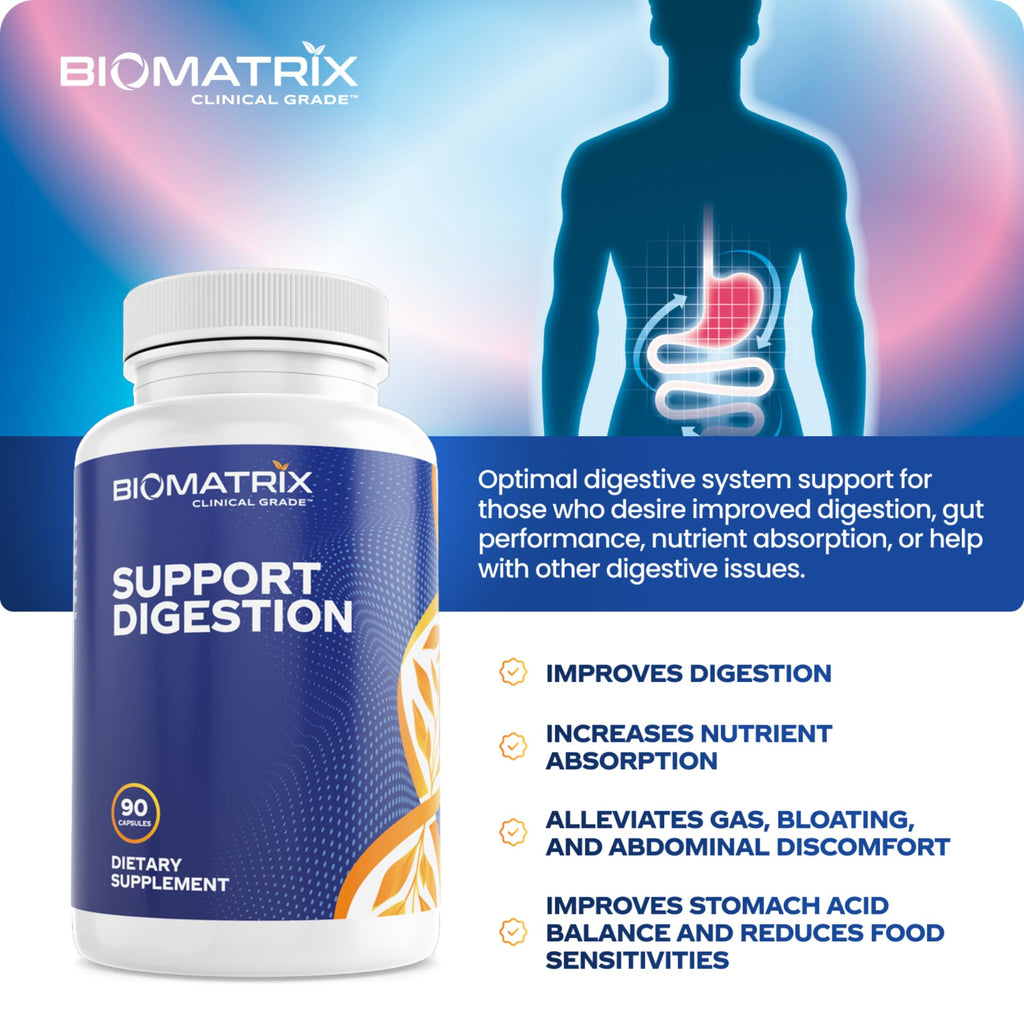 Digestive Enzymes Supplement (90 Capsules) Support Digestion - with Purified Bile, Pancreatin, Plant Enzymes, Ox Bile, Betaine HCL - FENGGESTORE20