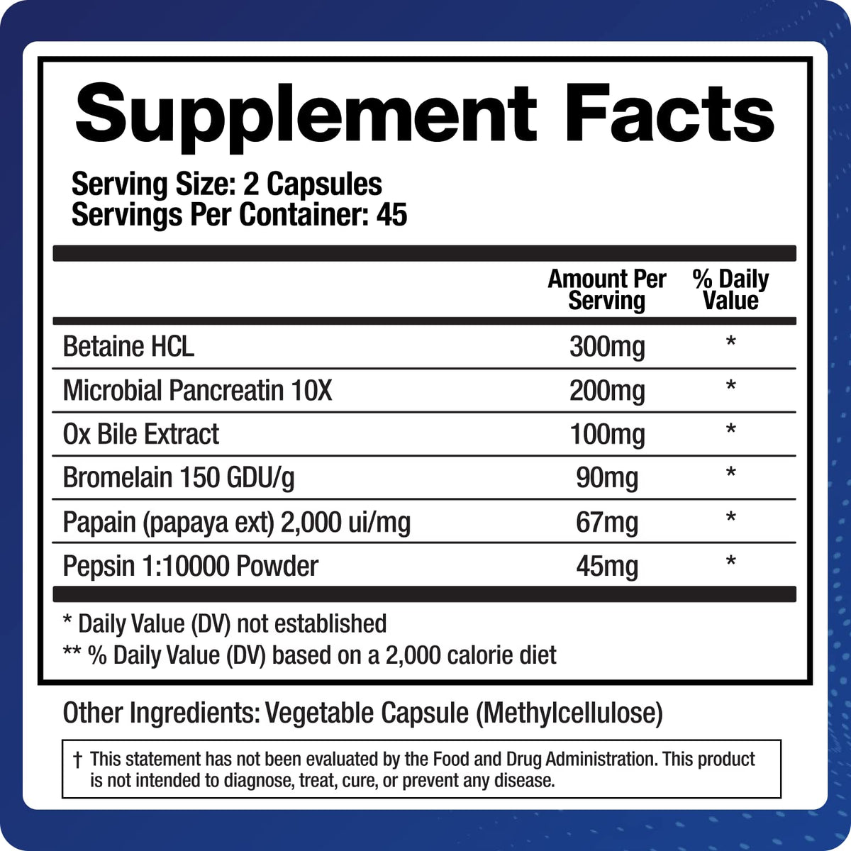 Digestive Enzymes Supplement (90 Capsules) Support Digestion - with Purified Bile, Pancreatin, Plant Enzymes, Ox Bile, Betaine HCL - FENGGESTORE20