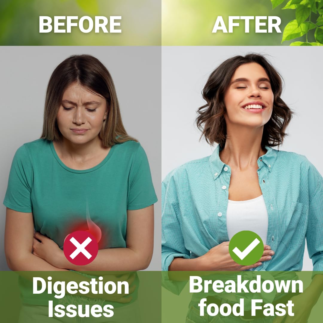 Digestive Enzymes with Ox Bile and Betaine HCl (100 Caps) Ox Bile Supplements for No Gallbladder with Papain & Pepsin A | Pancrease Cleanse & Detox - FENGGESTORE20
