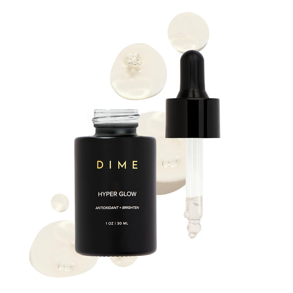 DIME Beauty Hyper Glow Vitamin C Face Serum for Dark Spots and Brightening with Ferulic Acid, Resveratrol and Hyaluronic Acid, - FENGGESTORE20