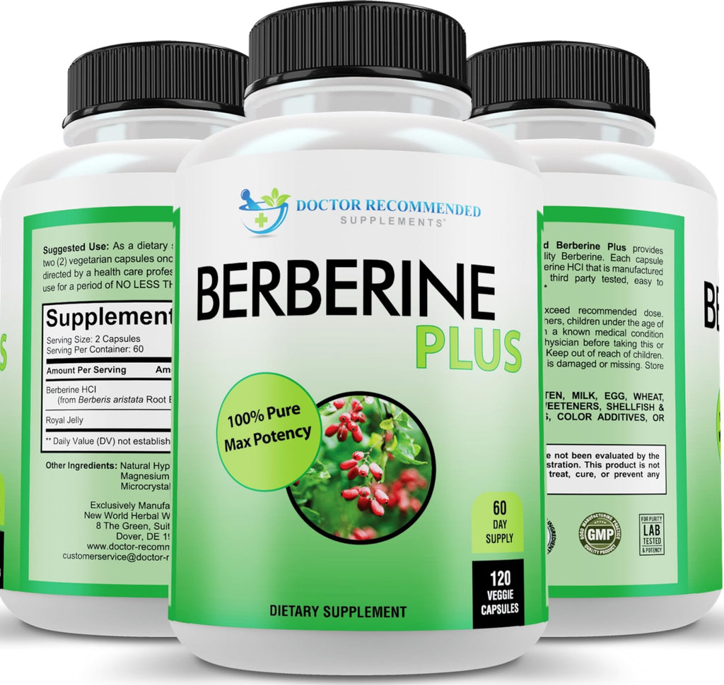 DOCTOR RECOMMENDED SUPPLEMENTS Plus 1200mg Per Serving - 120 Veggie Capsules with Royal Jelly - FENGGESTORE20