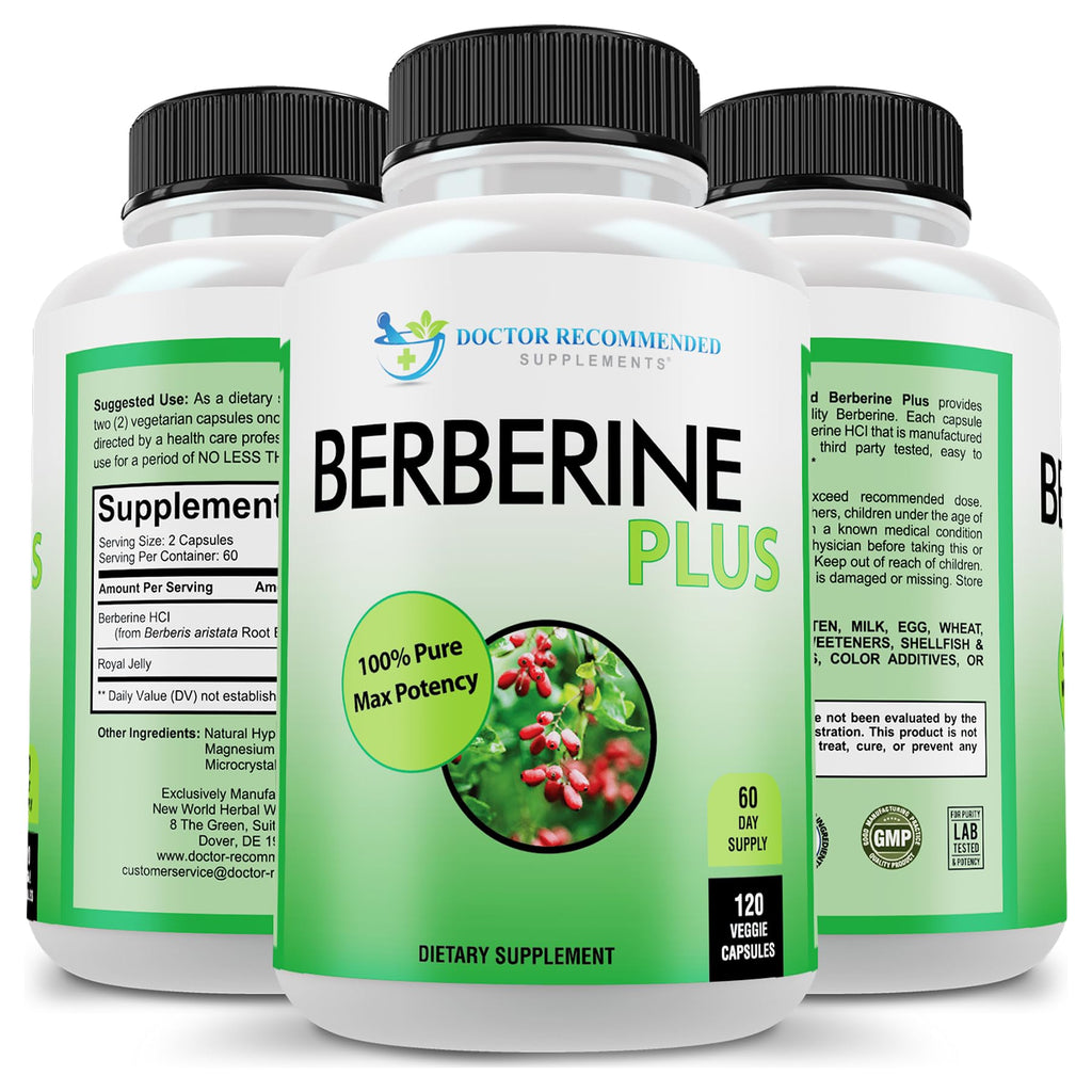 DOCTOR RECOMMENDED SUPPLEMENTS Plus 1200mg Per Serving - 120 Veggie Capsules with Royal Jelly - FENGGESTORE20