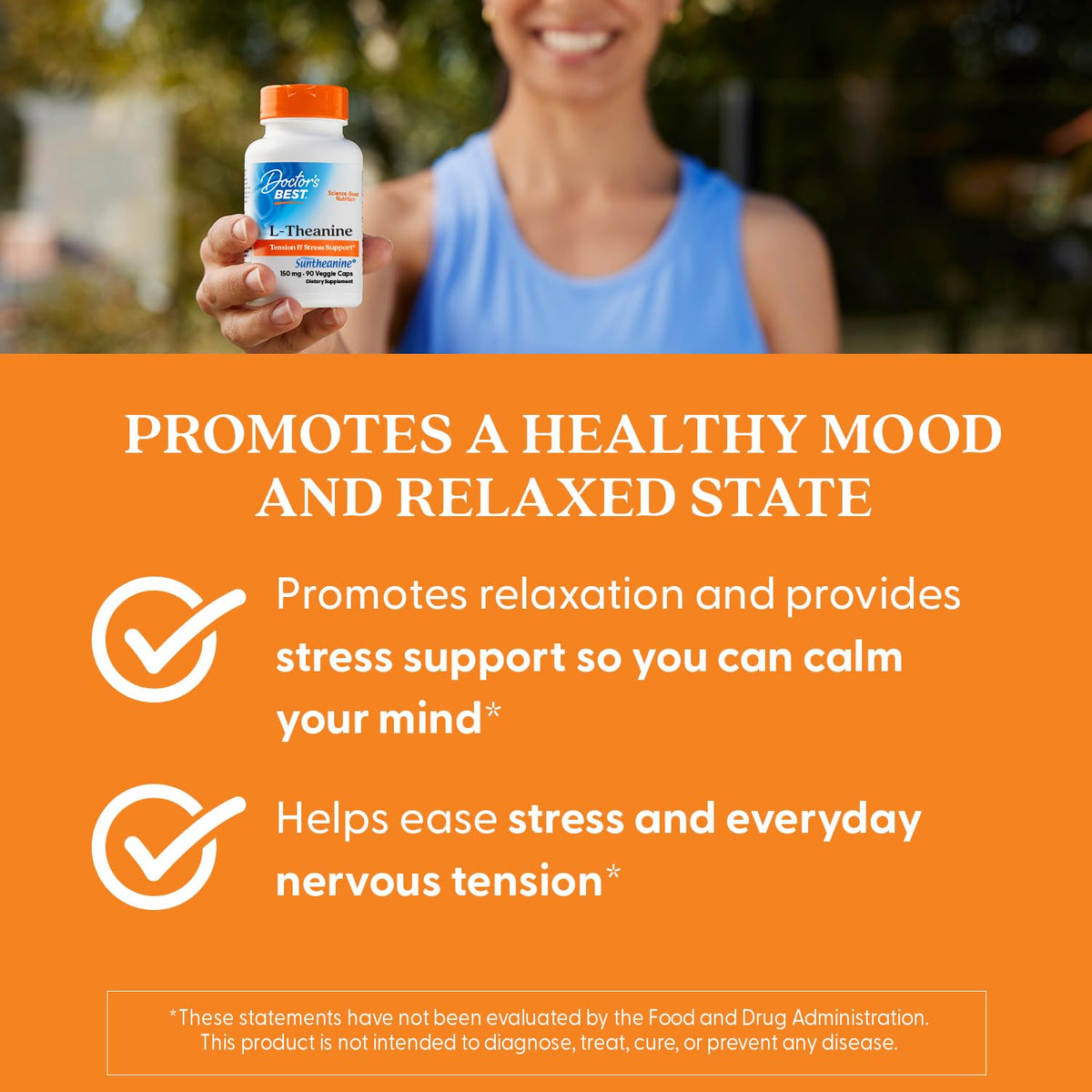 Doctor's Best L-Theanine Contains Suntheanine, Helps Reduce Stress & Sleep, Non-GMO, Gluten Free, Vegan, 150 mg (DRB-00197), 90 Count - FENGGESTORE20