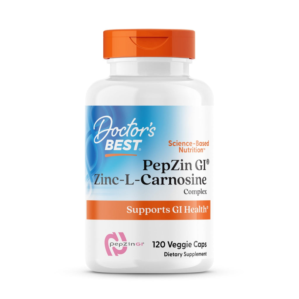 Doctor's Best PepZin GI, Zinc-L-Carnosine Complex for Men & Women - Zinc Carnosine Supplement Caps for Gut Health, Digestive Support, & Stomach Comfort - FENGGESTORE20