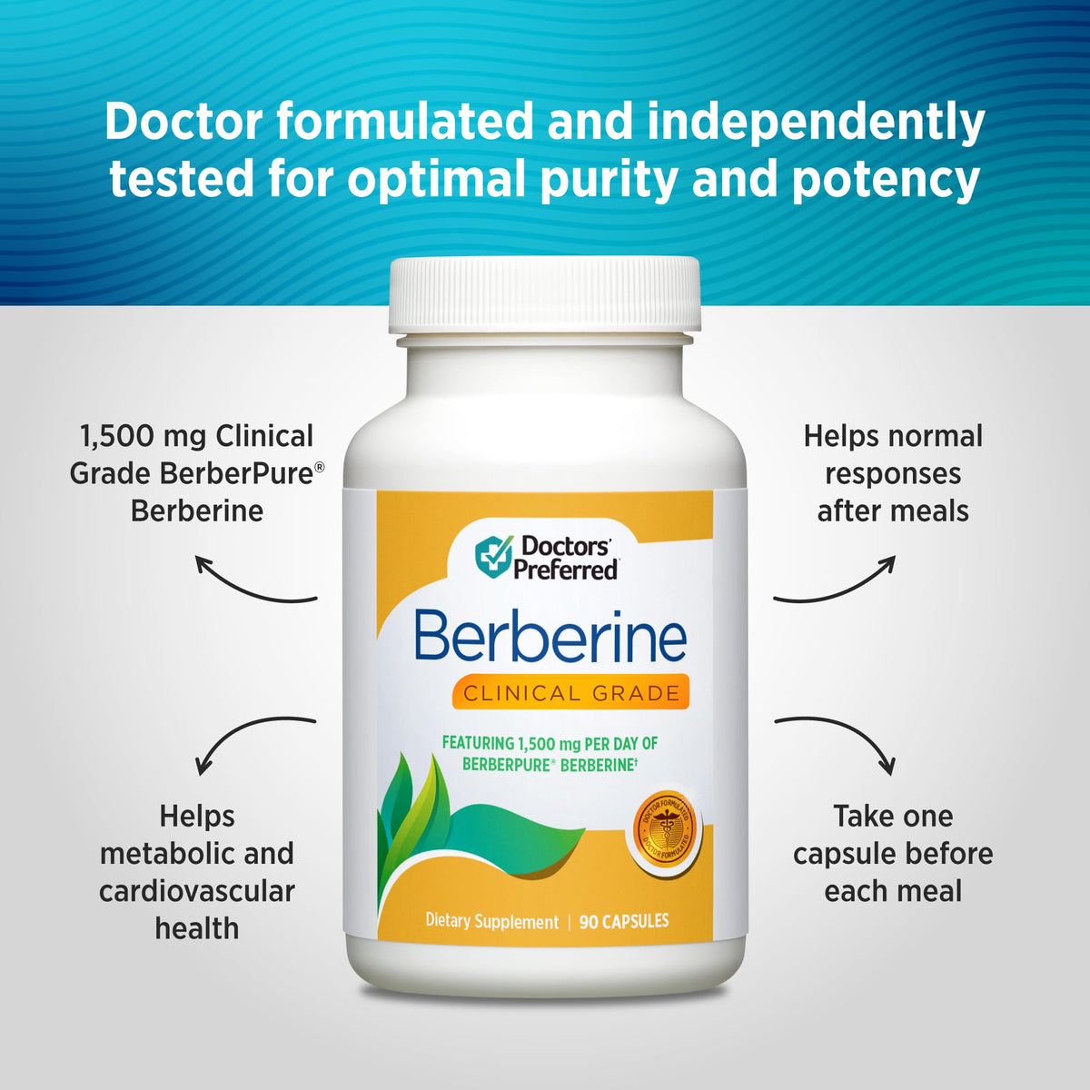 DOCTORS' PREFERRED Clinical Grade Supplement - Doctor Formulated | 1500 mg per Daily Serving | 90 Count - FENGGESTORE20