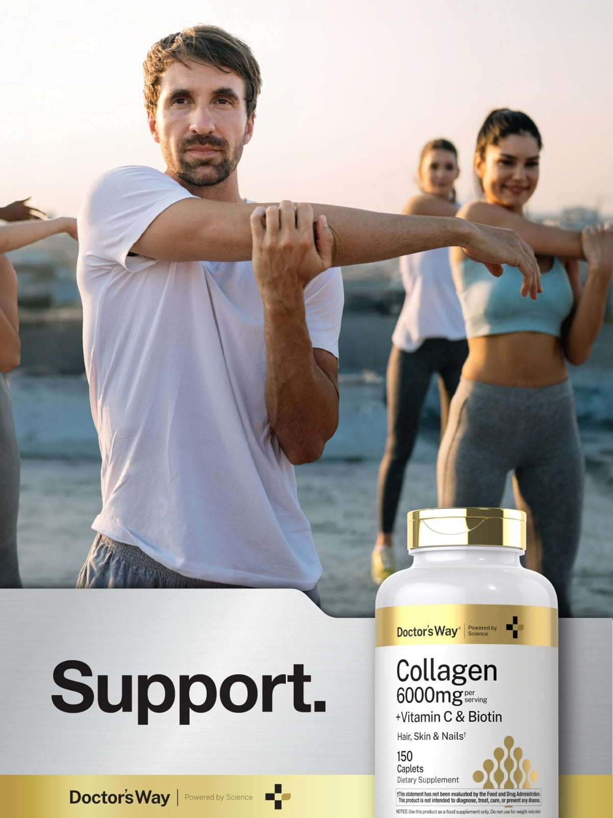 Doctor's Way Collagen Complex | 150 Caplets | with Vitamin C and Biotin | Non-GMO, Gluten Free Supplement - FENGGESTORE20
