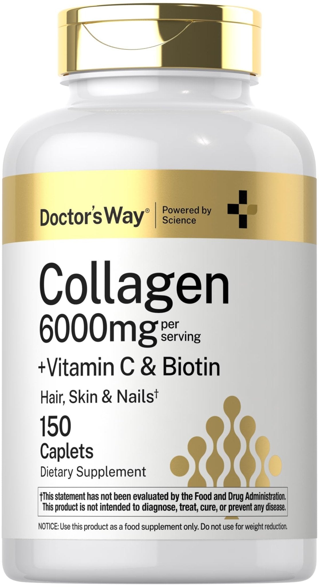 Doctor's Way Collagen Complex | 150 Caplets | with Vitamin C and Biotin | Non-GMO, Gluten Free Supplement - FENGGESTORE20