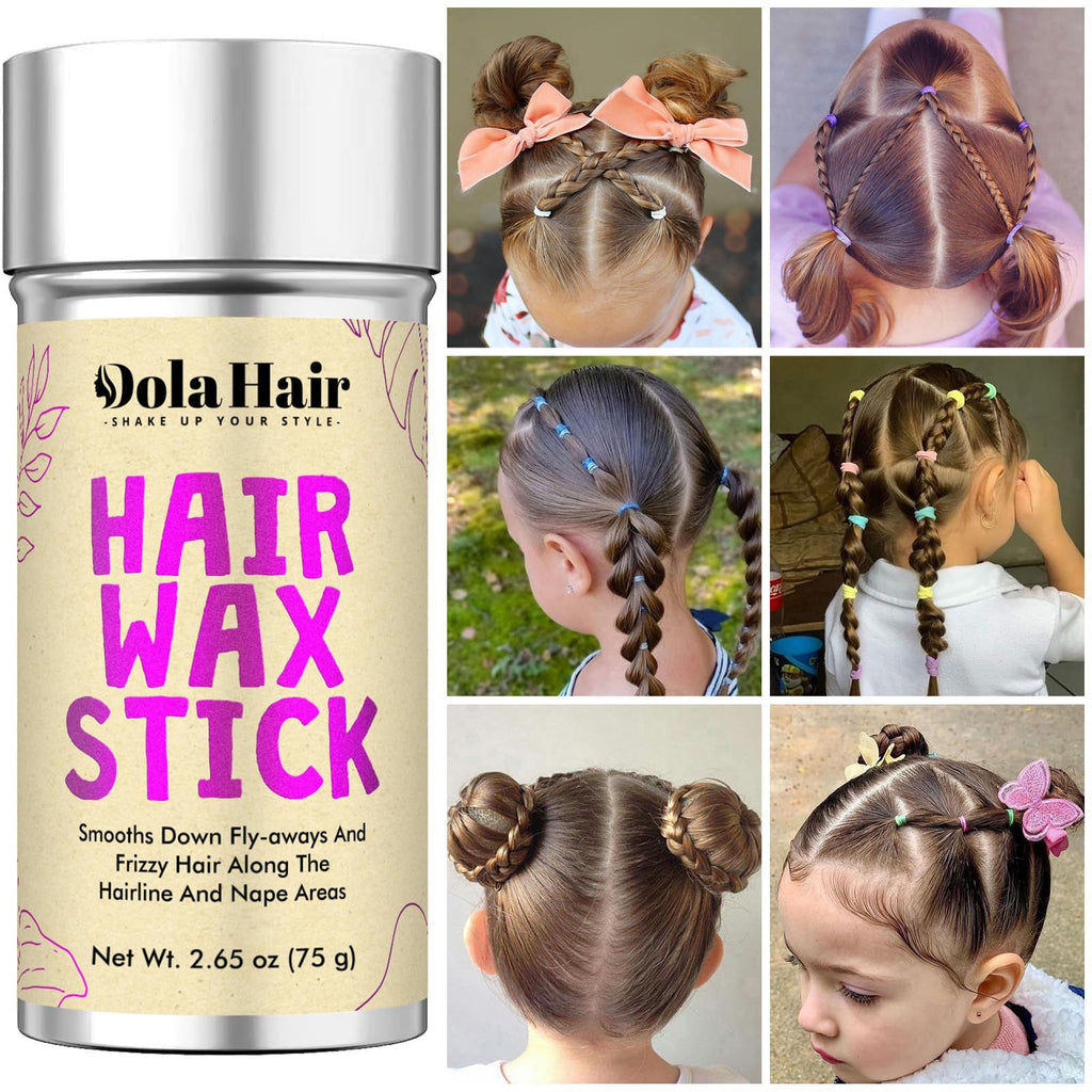Dolahair Hair Wax Stick - Flyaway Control and Styling Pomade for Kids, Women, and Men - Slick Back Hair Bun Maker and Hair Accessorie for Teen Girls (1 Pack of Wax) - FENGGESTORE20