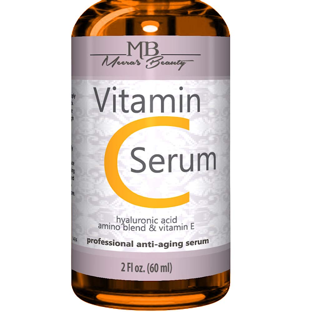 DOUBLE SIZED (2 oz) PURE VITAMIN C SERUM FOR FACE With Hyaluronic Acid - Anti Wrinkle, Anti Aging, Dark Circles, Age Spots, Vitamin C, Pore Cleanser - FENGGESTORE20