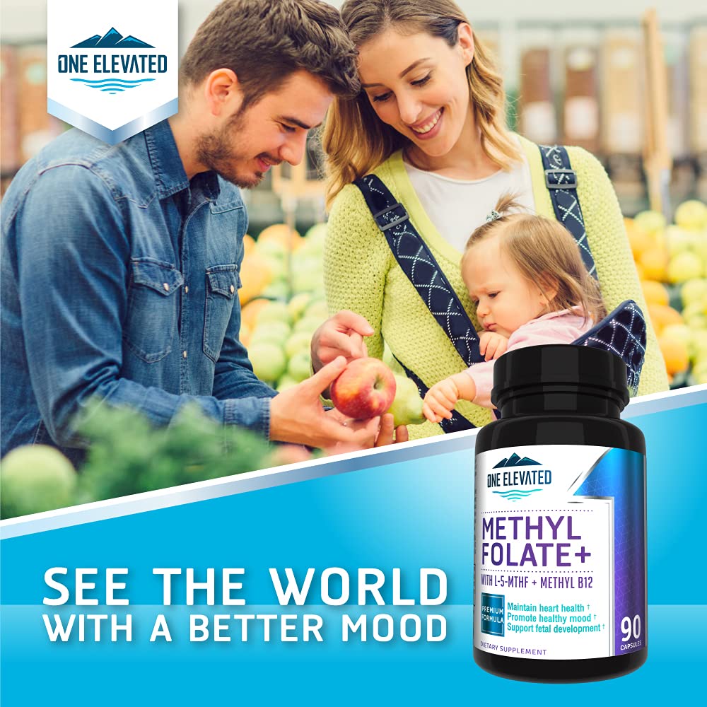 Double Strength & Most Bioactive Methyl Folate! Uniquely Formulated with Highest Pharmaceutical Grade Methylcobalamin (B12), Niacin, B1, B2 B6. Works Synergistically for Max Results-3 Month Supply - FENGGESTORE20