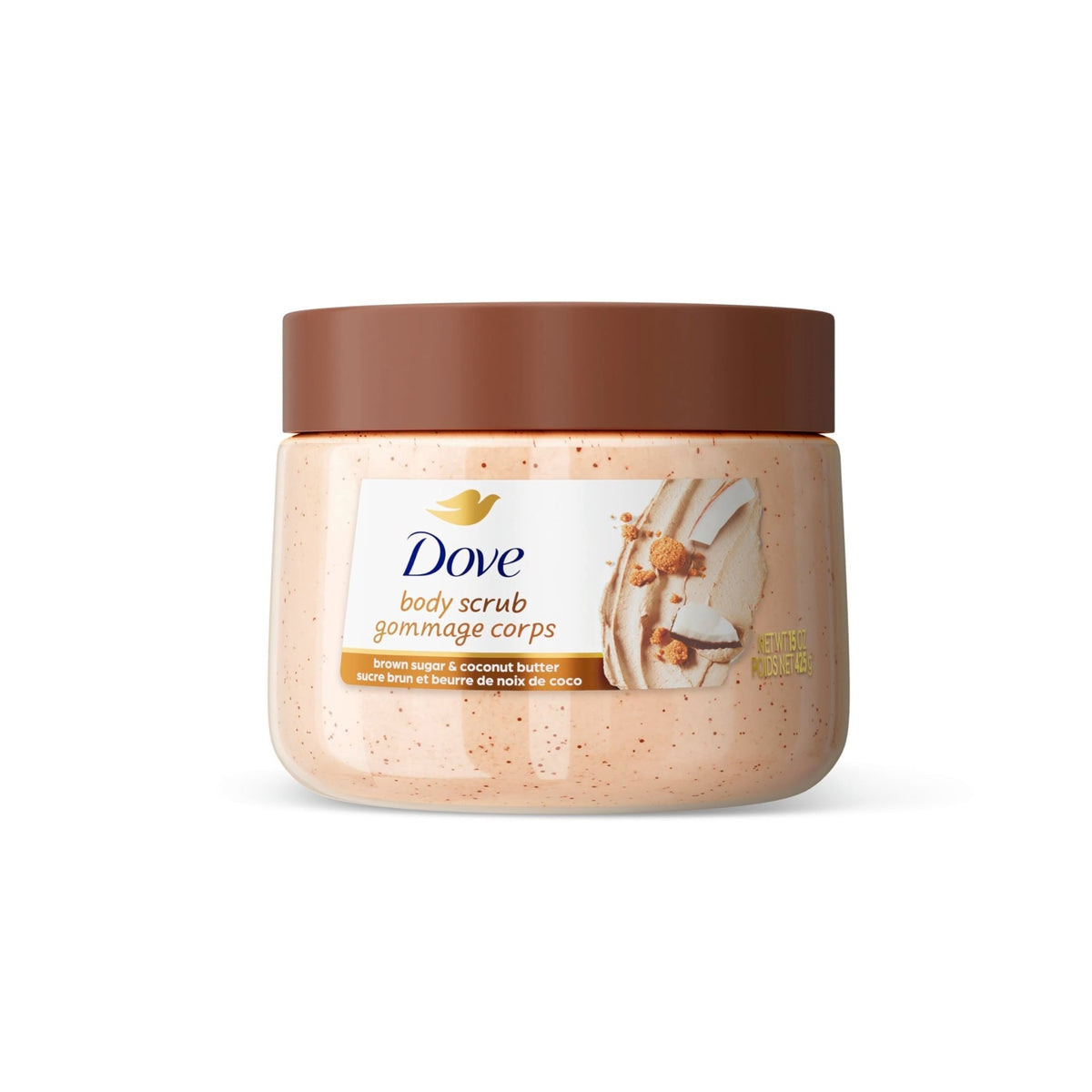 Dove Brown Sugar and Coconut Butter Body Scrub Exfoliates and Deeply Nourishes for Smooth, Radiant Skin 15 oz - FENGGESTORE20