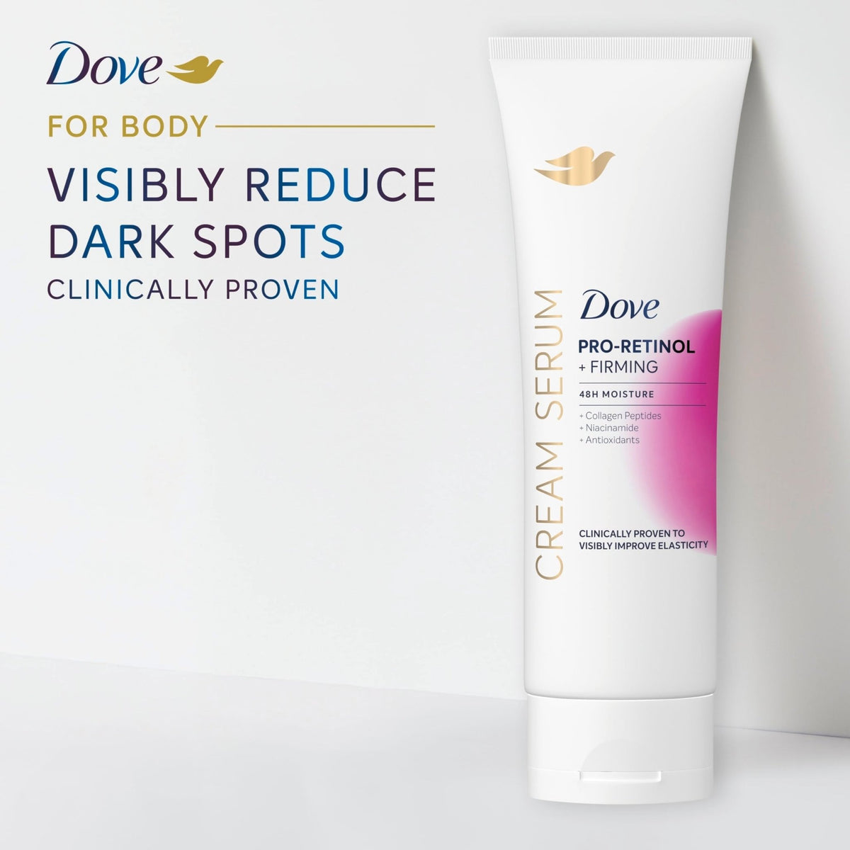 Dove Cream Serum Pro-Retinol + Firming for Elasticity and Firmness, with Collagen Peptides, Niacinamide and Antioxidants Lotion, 8 oz - FENGGESTORE20