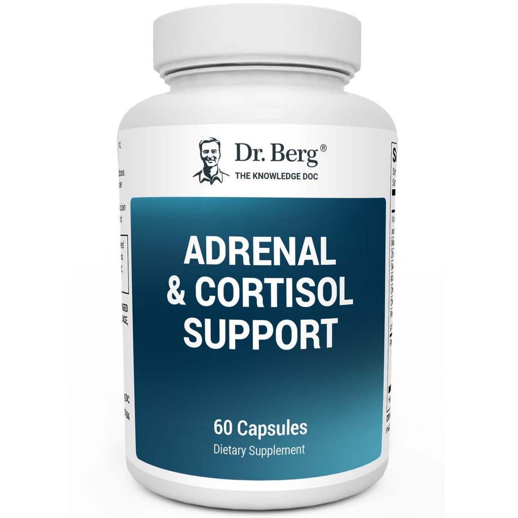 Dr. Berg Adrenal & Cortisol Capsules - Adrenal Supplement & Cortisol Manager - Mood, Focus, Relaxation and Stress Support - Adrenal Supplements with Ashwagandha Extracts - 60 Capsules - FENGGESTORE20