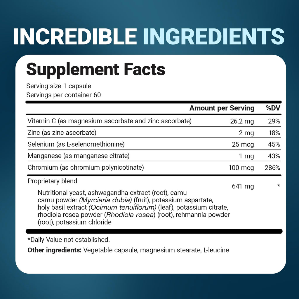 Dr. Berg Adrenal & Cortisol Capsules - Adrenal Supplement & Cortisol Manager - Mood, Focus, Relaxation and Stress Support - Adrenal Supplements with Ashwagandha Extracts - 60 Capsules - FENGGESTORE20