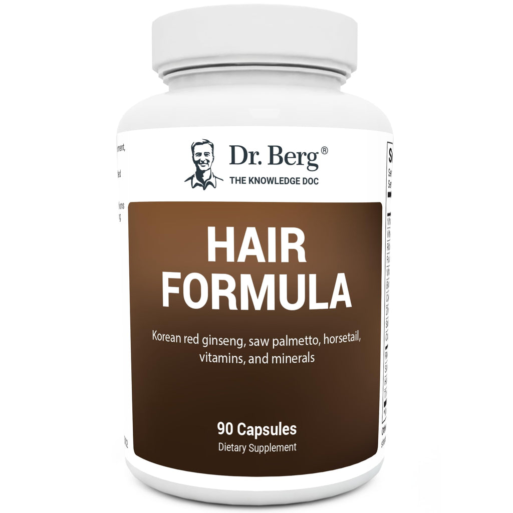 Dr. Berg All-in-One Vitamins for Hair, Skin, & Nails - Advanced Formula with Biotin, Saw Palmetto, DHT Blocker, & Trace Minerals - 90 Veg Capsules - FENGGESTORE20