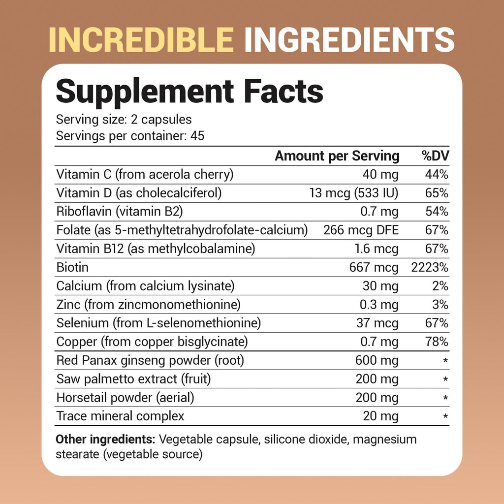 Dr. Berg All-in-One Vitamins for Hair, Skin, & Nails - Advanced Formula with Biotin, Saw Palmetto, DHT Blocker, & Trace Minerals - 90 Veg Capsules - FENGGESTORE20