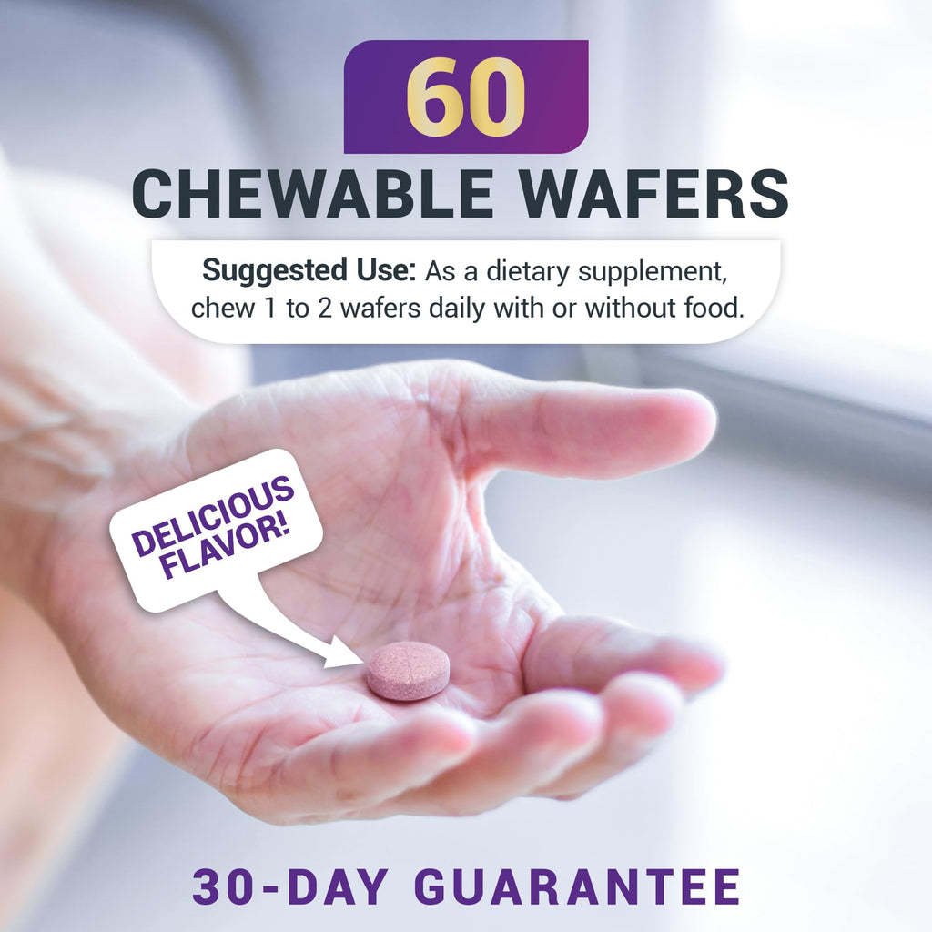 Dr. Berg Chewable Vitamin C Complex - Made with Organic, Non-GMO Berries - 60 Delicious Wafers - FENGGESTORE20