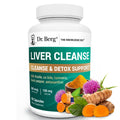 Dr. Berg Liver Cleanse Detox Capsules w/Unique Blend of Milk Thistle, Ox Bile & Folate - Liver Supplement Includes Turmeric, Black Pepper & Choline - 60 Capsules - FENGGESTORE20