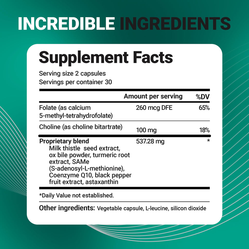 Dr. Berg Liver Cleanse Detox Capsules w/Unique Blend of Milk Thistle, Ox Bile & Folate - Liver Supplement Includes Turmeric, Black Pepper & Choline - 60 Capsules - FENGGESTORE20
