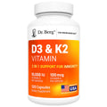 Dr. Berg Maximum Strength 2-in-1 Vitamin D3 K2 10,000 IU | Naturally Derived D3 | 4X Lab-Tested & Verified | High Absorption Formula - FENGGESTORE20