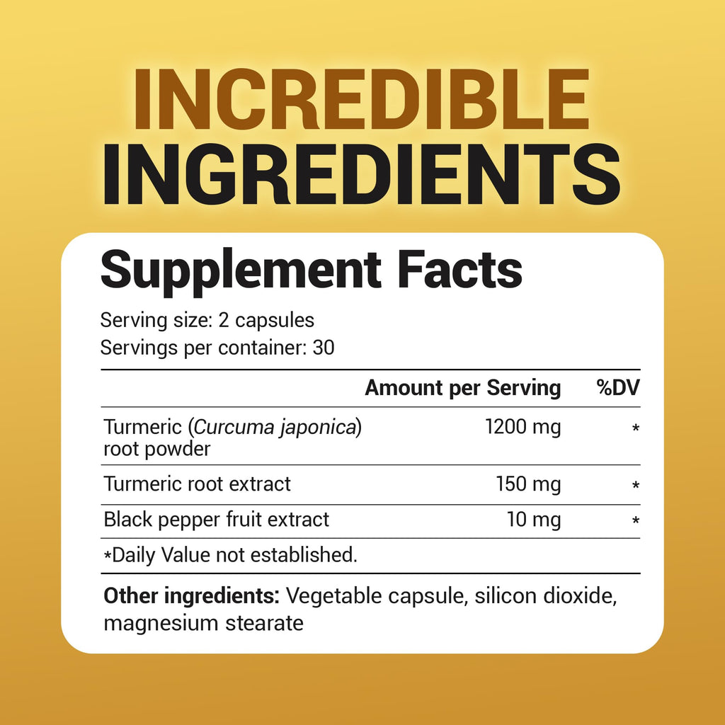 Dr. Berg (Only 2 Per Day) Turmeric Supplement with Black Pepper (BioPerine) - 1350 mg Turmeric Curcumin Supplement with 95% Curcuminoids – Turmeric Curcumin with Black Pepper – 60 Turmeric Capsules - FENGGESTORE20
